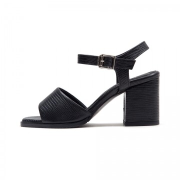 Black Lizard Modern Sandals