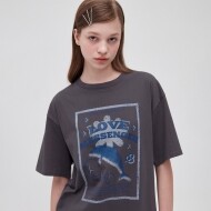 돌핀 티셔츠 차콜 Dolphine T-shirt Charcoal 20s cotto